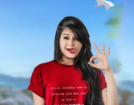 Valentine Day CB Background With Girl