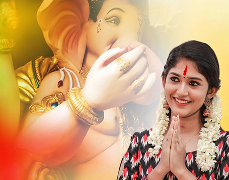 Ganesh Background With Girl